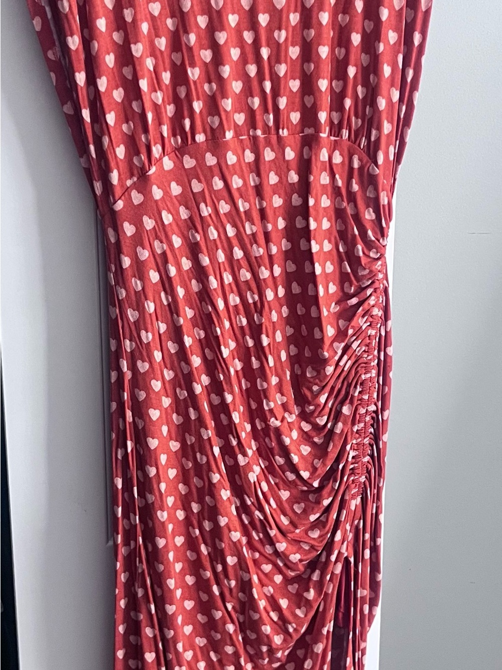 Free People Orange Heart-Print High-Low Maxi Dress - Picture 6 of 6